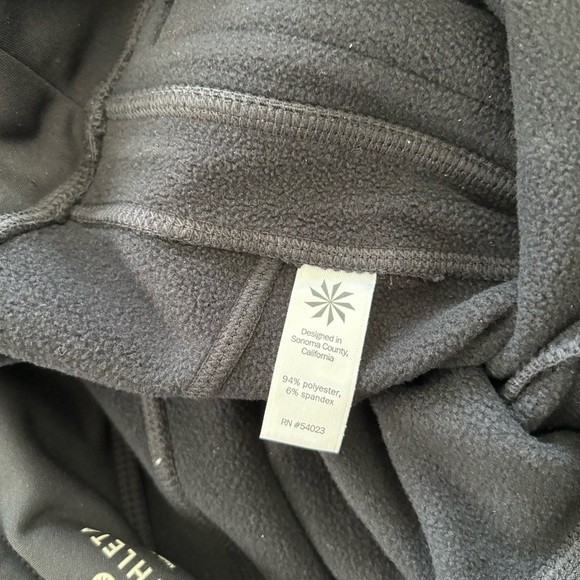 Athleta Street to Summit Pant Black Gray Stripe Lined for Cold Climate Size L - Picture 9 of 9